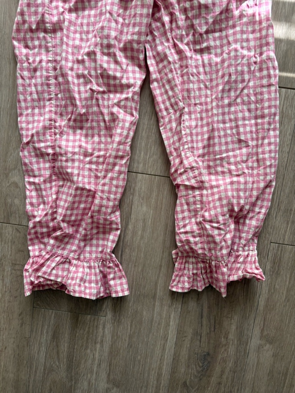 Piyama Pink Gingham Women's Pajama Set - Short Sleeve Button Top & Shorts - Picture 3 of 3